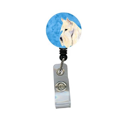 Teachers Aid Scottish Terrier Retractable Badge Reel Or Id Holder With Clip TE237570